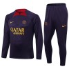 Paris Saint-Germain Quarter Zip Purple Version Tränings Sweatshirtställ 2023-24 Paris Saint-Germain Quarter Zip Purple Version Tränings Sweatshirtställ 2023-24
